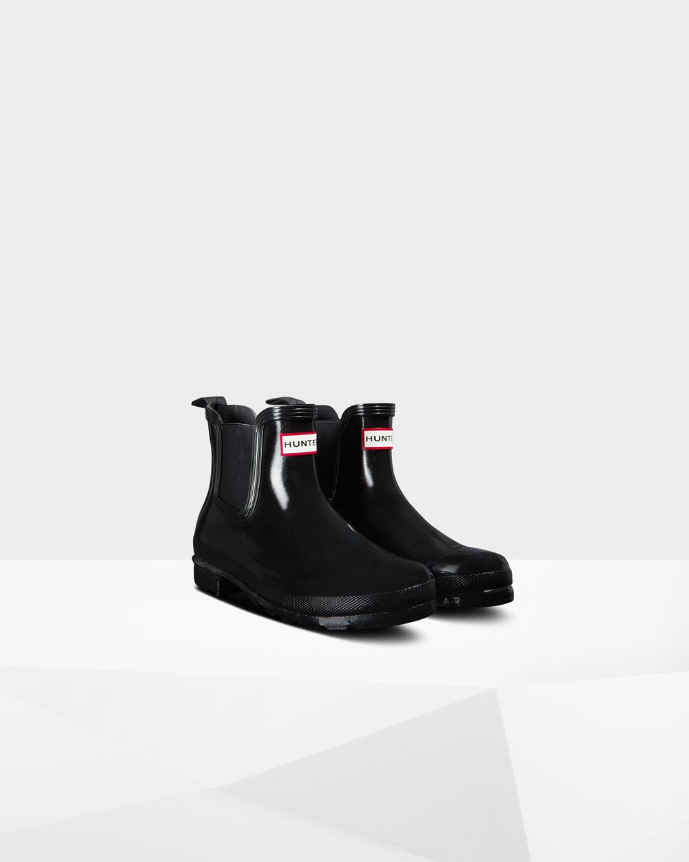 Women Hunter Original Gloss | Chelsea Boots Black | NZ-32870-TFOV